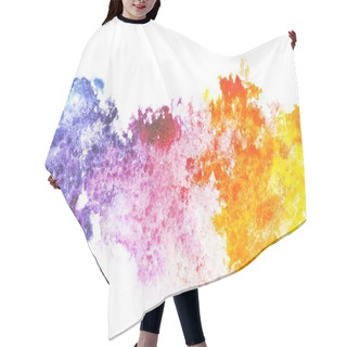 Personality  Abstract Painting With Colorful Watercolor Paint Spots On White   Hair Cutting Cape