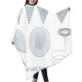 Personality  Set With Spirals Hair Cutting Cape