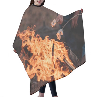 Personality  Cooking Marshmallows On Bonfire Hair Cutting Cape