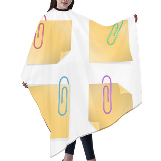 Personality  Yellow Stick Notes, Vector Design Hair Cutting Cape