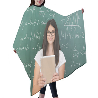 Personality  Clever Young College Student In Maths Class Hair Cutting Cape