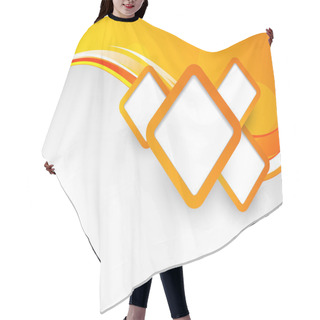 Personality  Orange  Background With Squares Hair Cutting Cape
