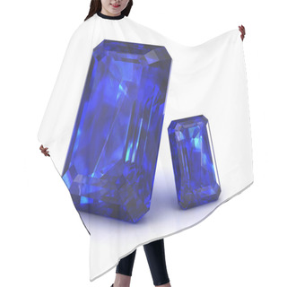 Personality  Beautiful Gems On A White Background , 3D Illustration.  Hair Cutting Cape