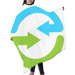 Personality  Blue And Green Circular Arrows Hair Cutting Cape