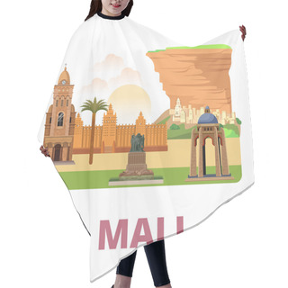 Personality  Country Flat Cartoon Style Illustration Hair Cutting Cape