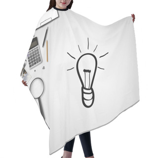 Personality  Drawing Lamp Hair Cutting Cape