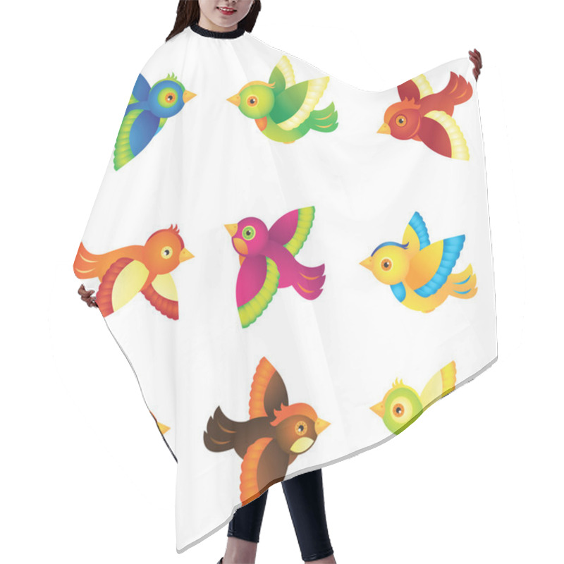 Personality  Colorful Spring Birds hair cutting cape