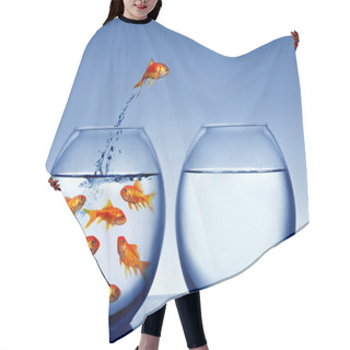 Personality  Goldfish Jumping Out Of The Water Hair Cutting Cape