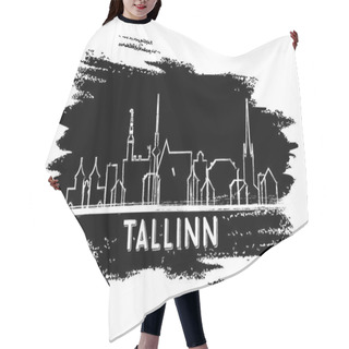 Personality  Tallinn Estonia Skyline Silhouette. Hand Drawn Sketch. Hair Cutting Cape