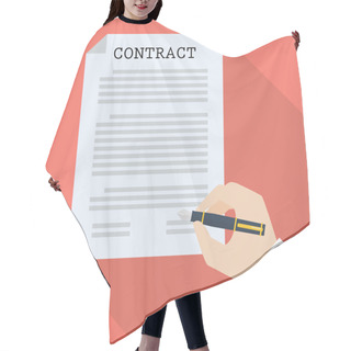 Personality  Hand Signing Contract Hair Cutting Cape