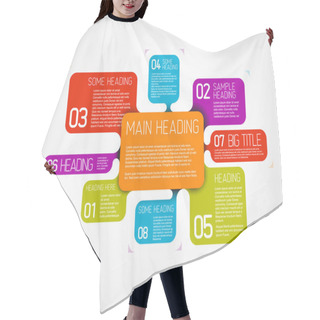 Personality  Vector Diagram Template With Various Descriptive Bubbles Hair Cutting Cape