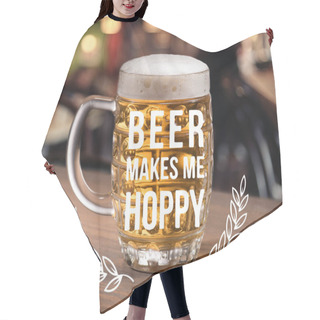 Personality  Glass Of Beer Standing Table Hair Cutting Cape