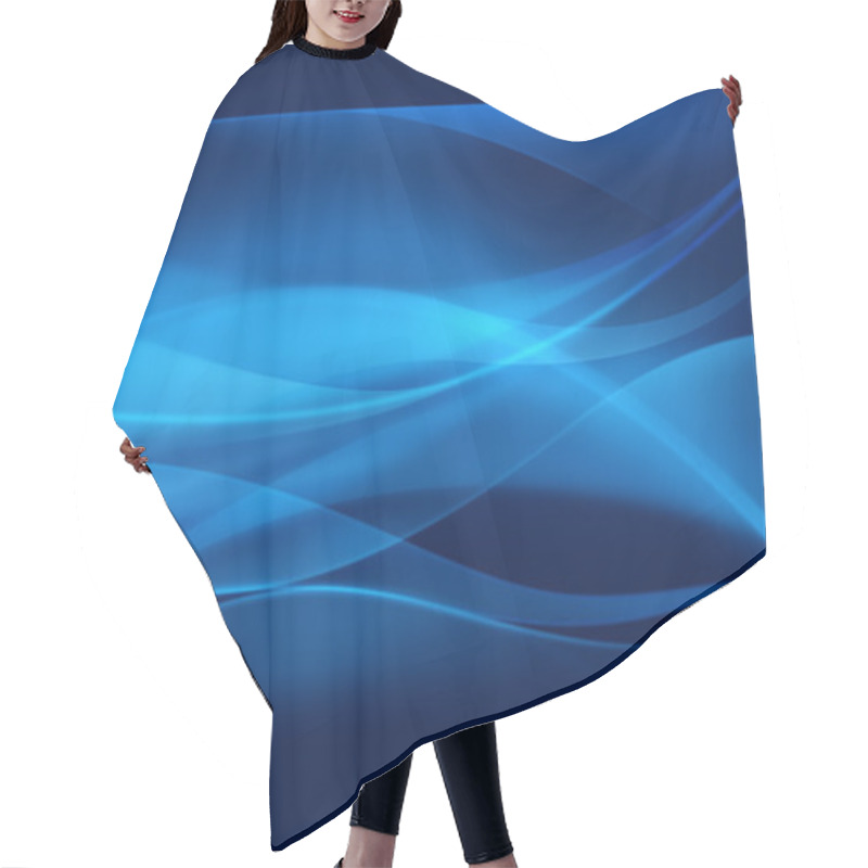 Personality  Abstract Blue Background, Wave, Veil Or Smoke Texture - Computer Generated Hair Cutting Cape