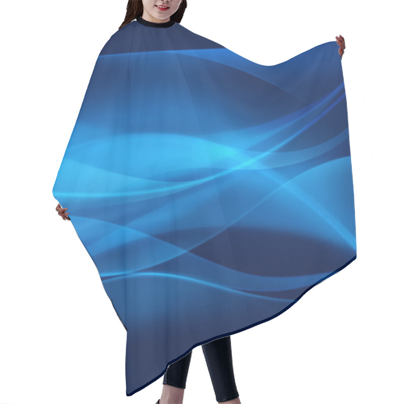 Personality  Abstract blue background, wave, veil or smoke texture - computer generated hair cutting cape