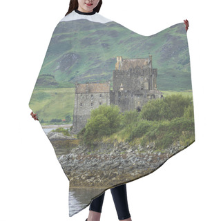 Personality  View Of The Eilean Donan Castle, Eilean Donan, Scottish Highlands, Scotland Hair Cutting Cape