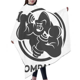 Personality  Gorilla Athlete With Dumbbells Logo Hair Cutting Cape