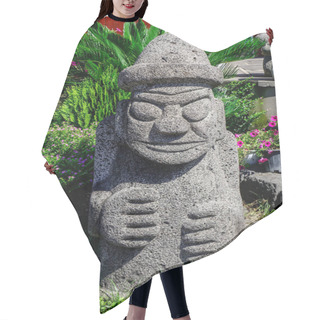 Personality  Dol-Harubang Statue In Jeju Island, South Korea. It Is A Main Symbol Of Jeju Island, Literally Meaning Old Grandfather. Hair Cutting Cape