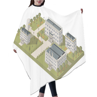 Personality  Isometric University Concept Hair Cutting Cape