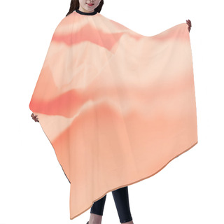 Personality  Pale Coral Red Crumpled Paper Layers Background Hair Cutting Cape