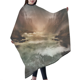 Personality  Stormy Sea Hair Cutting Cape