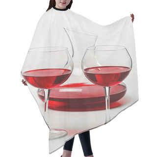 Personality  Red Wine In Glasses  Hair Cutting Cape
