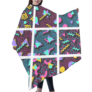 Personality  Set Of Vibrant Geometric Patterns Hair Cutting Cape