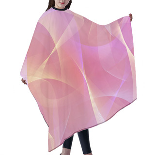 Personality  Abstract Pink 3d Background With Ribbons Hair Cutting Cape