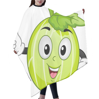 Personality  Gooseberry Mascot Giving A Thumbs Up Hair Cutting Cape