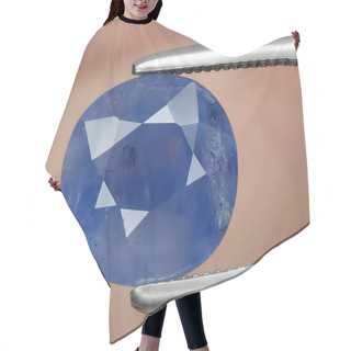 Personality  Natural Blue Sapphire Gem On Background Hair Cutting Cape