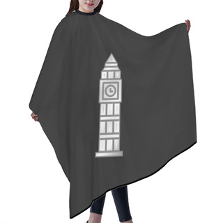 Personality  Big Ben Silver Plated Metallic Icon Hair Cutting Cape