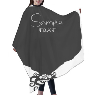 Personality  Black Framework With The Monster. Sample Text Hair Cutting Cape