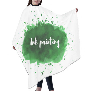Personality  Abstract Ink Wash Painting Hair Cutting Cape