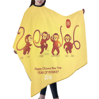 Personality  Happy Chinese New Year 2016 Year Of Monkey Hair Cutting Cape