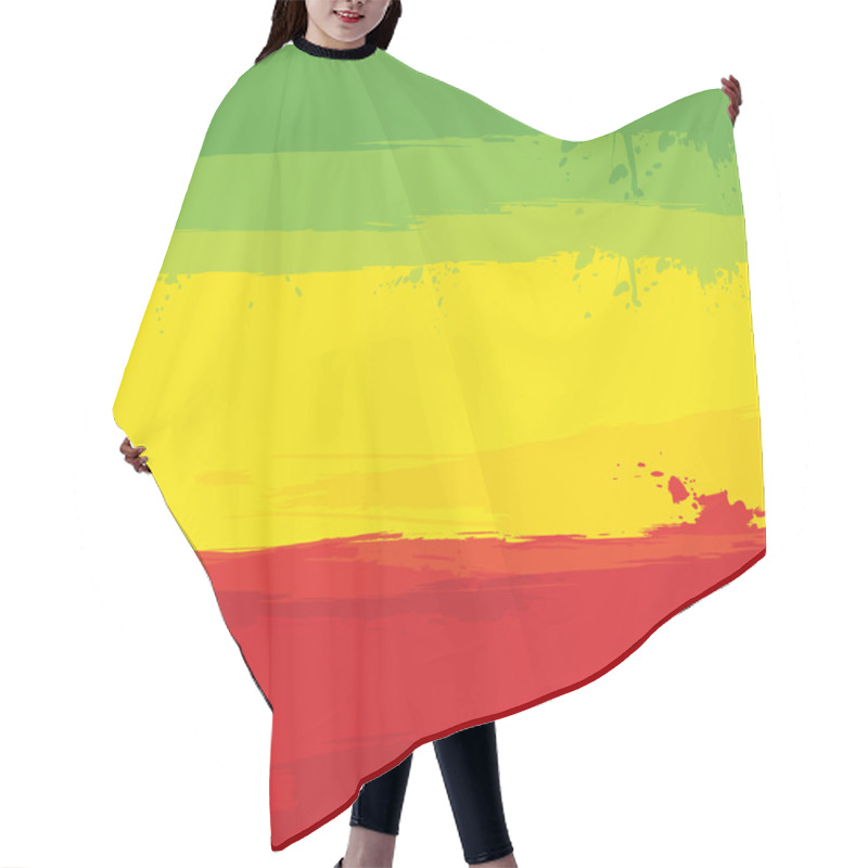 Personality  Grunge Background With Flag Of Ethiopia Hair Cutting Cape