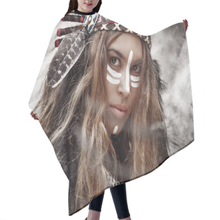 Personality  Indian Woman Hunter Hair Cutting Cape