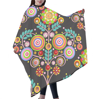 Personality  Seamless Wallpaper With Flowers Hair Cutting Cape