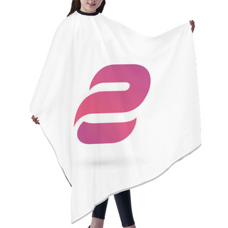 Personality  Letter E Number 2 Logo Icon Design Template Elements Hair Cutting Cape