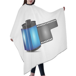 Personality  Vector Negative Photo Film Roll Hair Cutting Cape