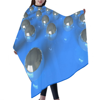 Personality  Rolling Balls On Blue Hair Cutting Cape