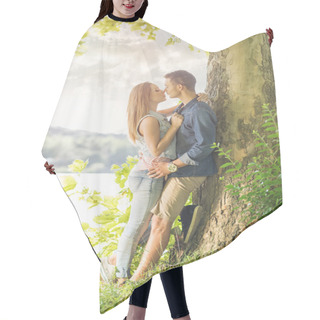 Personality  Couple In Love On Lake Hair Cutting Cape