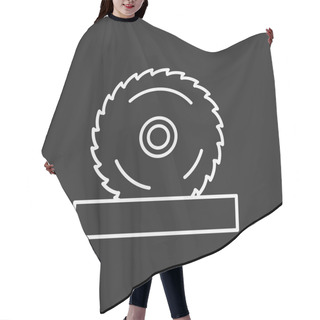 Personality  Circular Saw Line Icon Hair Cutting Cape