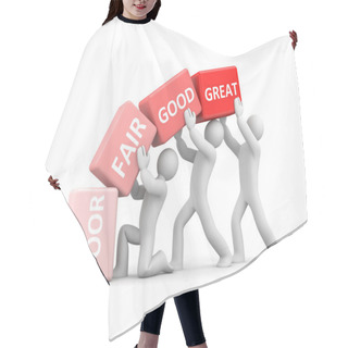 Personality  Poor, Fair, Good, Great To Symbolize Improvement Hair Cutting Cape