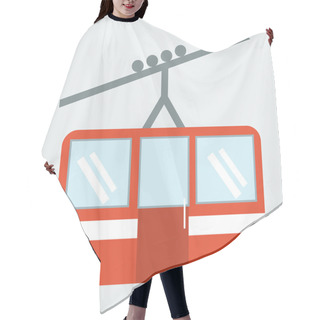 Personality  Funicular Cable Car Illustration Hair Cutting Cape