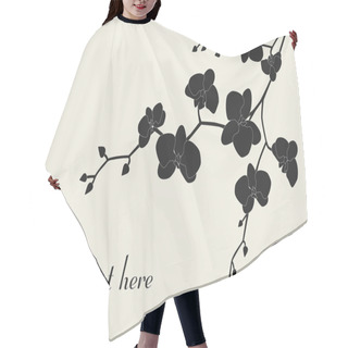 Personality  Stylized Orchid Branch Design Hair Cutting Cape