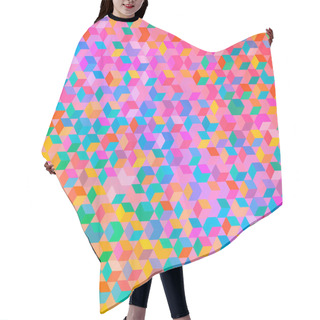 Personality  Multicolored Square Bacground  Hair Cutting Cape
