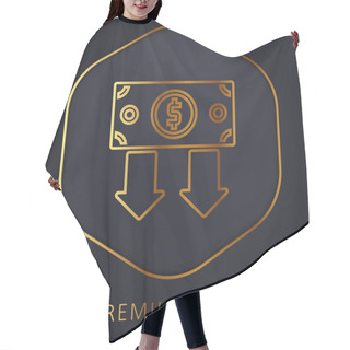 Personality  Bond Golden Line Premium Logo Or Icon Hair Cutting Cape