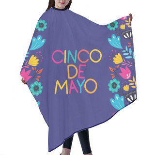 Personality  Cinco De Mayo Card With Floral Frame Hair Cutting Cape