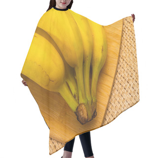 Personality  Bananas With Vintage Background Of Mexican Yute Hair Cutting Cape