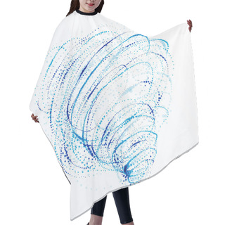 Personality  Dotted Particle Whirl Flowing Vector Abstract Background, Life Forms Bio Theme Microscopic Vortex Design, Dynamic Dots Elements In Spin Motion. Hair Cutting Cape