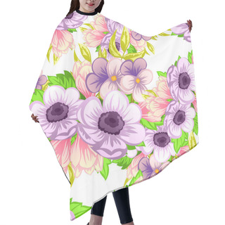 Personality  Floral Seamless Pattern. Hair Cutting Cape
